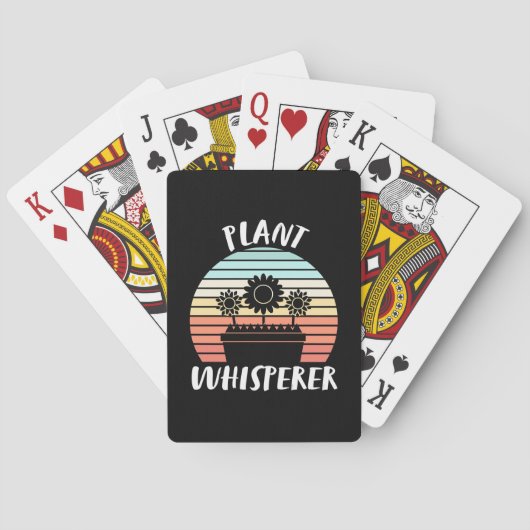 Pflanze Whisperer Retro Vintag Spielkarten (Rückseite)