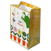 Pflanze Whisperer - Wie wächst Ihr Garten? Mittlere Geschenktüte (Rückseite Schrägansicht)