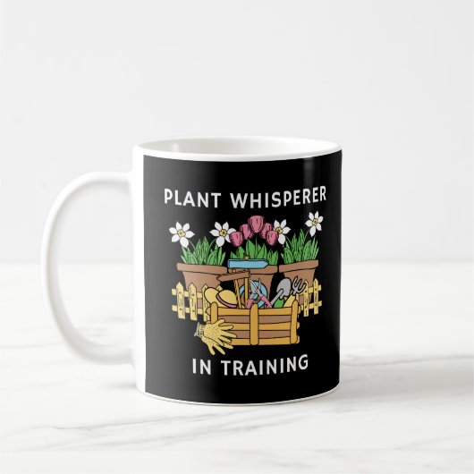 Pflanze Whisperin in der Ausbildung | Funny Garden Kaffeetasse (Links)