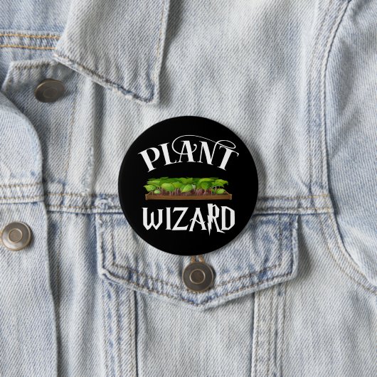 Pflanze Wizard Funny Gardener Button (Beispiel)