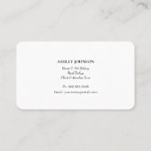 Pflanze | Zuhause Sitzen von Geschäftsfahrzeugen Visitenkarte (Rückseite)