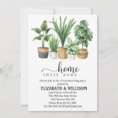 Pflanze Zuhause Sweet Zuhause Housewarming Party Einladung (Vorderseite)