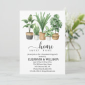 Pflanze Zuhause Sweet Zuhause Housewarming Party Einladung (Stehend Vorderseite)
