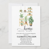 Pflanze Zuhause Sweet Zuhause Housewarming Party Einladung (Vorderseite)