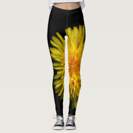Pflanzen auf Hosen-gelbem Löwenzahn Leggings