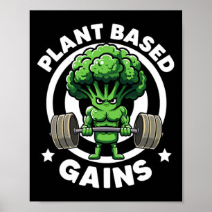 Pflanzen Based gewinnt Vegan Athlete Vegan Gym Veg Poster