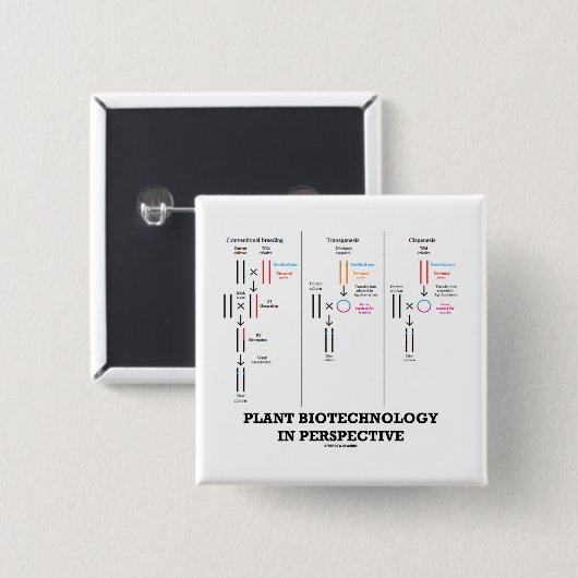 Pflanzen-Biotechnologie in der Perspektive Button (Vorne & Hinten)