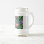 Pflanzen Calathea Grün Blattmuster Bierglas (VorderseiteRechts)