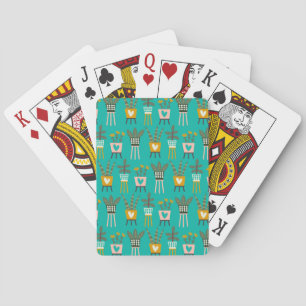 Pflanzen-Dame-Kunst Spielkarten