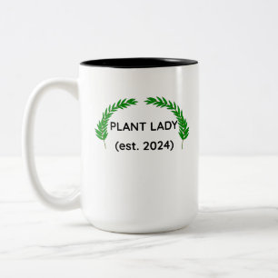 Pflanzen-Dame Pflanzen-Eltern-Lebensdesign Zweifarbige Tasse