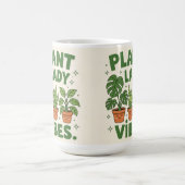 Pflanzen-Dame Vibes süße botanische Kaffeetasse (Mittel)