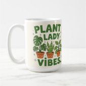 Pflanzen-Dame Vibes süße botanische Kaffeetasse (Links)
