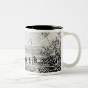 Pflanzen der Flagge Zweifarbige Tasse