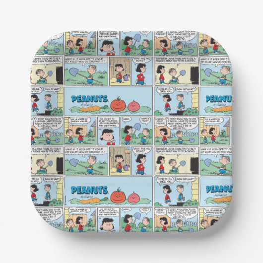 Pflanzen eines Gemüsegartens Pappteller (Vorderseite)