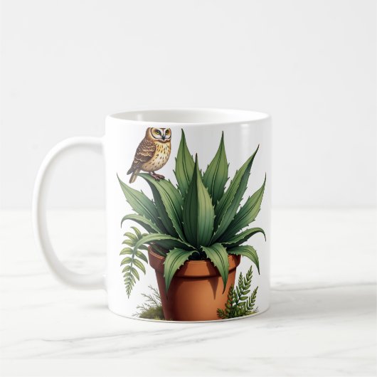 Pflanzen-Eltern-Eule-Botanischer-Garten Kaffeetasse (Links)