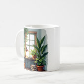 Pflanzen-Eltern-Leseecke - Gemütliche Atmosphäre Kaffeetasse (Vorderseite Links)