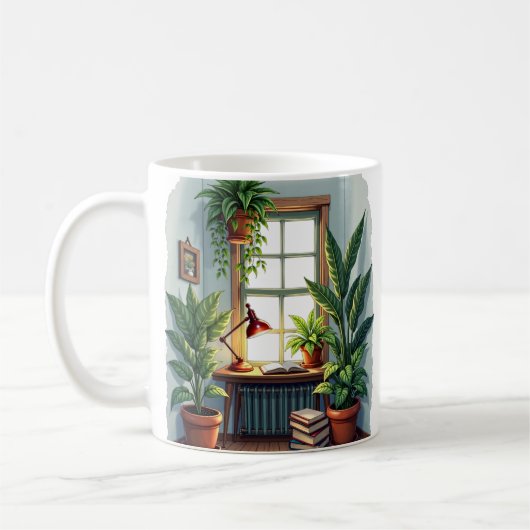 Pflanzen-Eltern-Leseecke - Gemütliche Atmosphäre Kaffeetasse (Links)