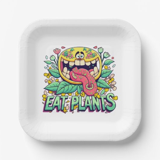Pflanzen essen pappteller (Vorderseite)