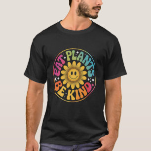 Pflanzen Essen Sei Freundlich Retro Vegan Sonnenbl T-Shirt
