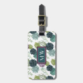 Pflanzen-Glück-Sammlungsucculent-Muster Gepäckanhänger (Vorderseite vertikal)