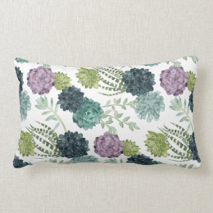 Pflanzen-Glück-Sammlungsucculent-Muster Lendenkissen