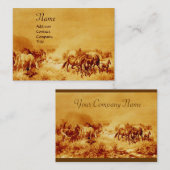 PFLANZEN, goldbraune Sepia Visitenkarte (Vorne/Hinten)