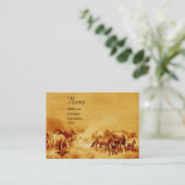 PFLANZEN, goldbraune Sepia Visitenkarte (Stehend Vorderseite)