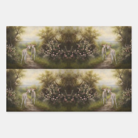 Pflanzen im Blumengarten Dekoupage Geschenkpapier Set (Vorderseite 3)