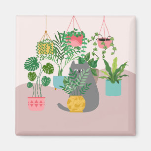 Pflanzen Katze Magnet