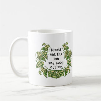 Pflanzen können die Sonne fressen und Luft ausstoß Kaffeetasse