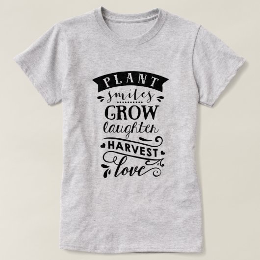Pflanzen lächelt T-Shirt (Design vorne)