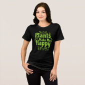 Pflanzen machen mich glücklich Tri-Blend shirt (Vorderseite voll)