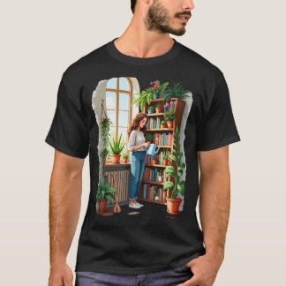 Pflanzen-Mama-Gartenbuch-Ecke - Indoor-Gartenarbei T-Shirt