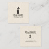 Pflanzen-Minimalistischer Quadratische Visitenkarte (Vorne/Hinten)