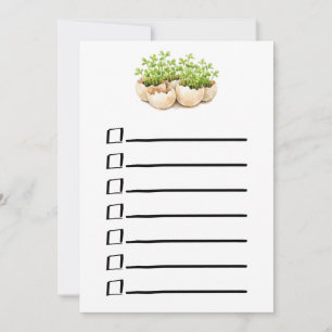 Pflanzen Setzlinge To-Do-Liste Einladung