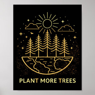Pflanzen Sie mehr Bäume Erdtags-Natur-Umwelt Poster
