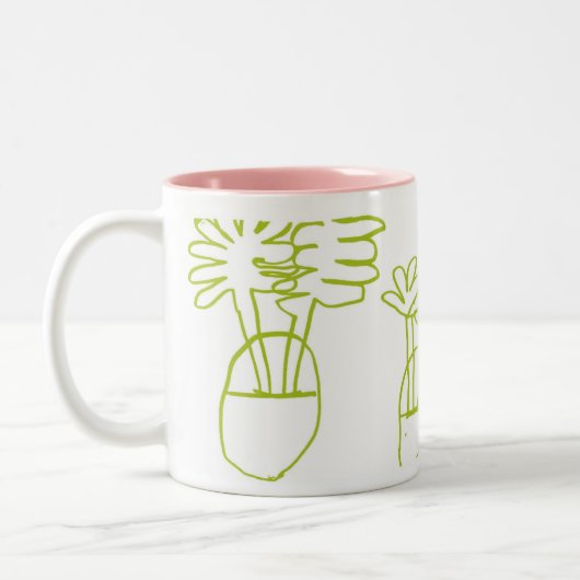 Pflanzen-Tasse Zweifarbige Tasse (Links)