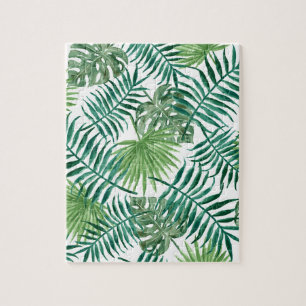 Pflanzen-tropisches botanisches Palmblatt Puzzle
