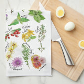 Pflanzen-und Kraut-Alphabet Geschirrtuch (Viertel Falte)