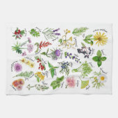 Pflanzen-und Kraut-Alphabet Geschirrtuch (Horizontal)