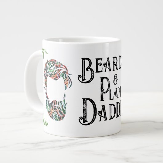 Pflanzen-Vater und Bart Jumbo-Tasse (Vorderseite Links)