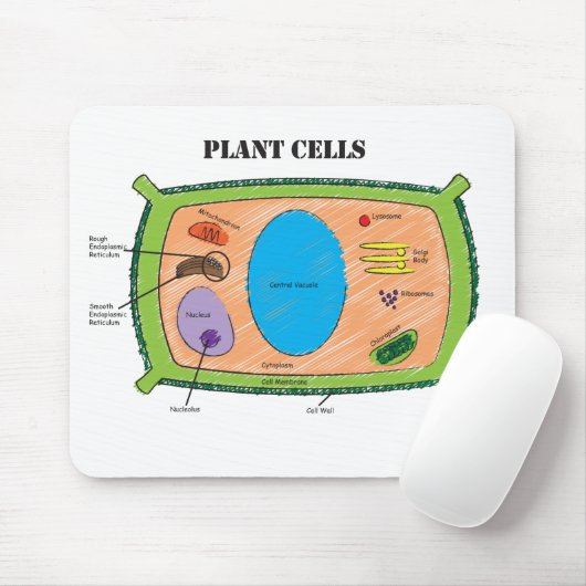 Pflanzen-Zellen-Diagramm Mousepad (Mit Mouse)