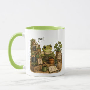 Pflanzen züchten Süßer Frosch Gartentasse   Cottag Tasse