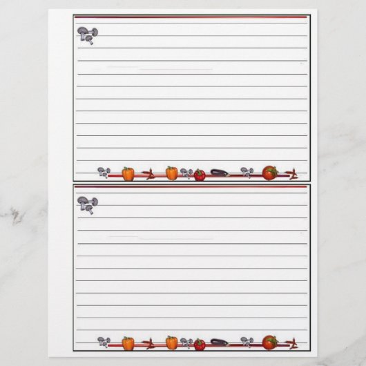 Pflanzendesign Rezept-Seiten für Recipe Binder (Vorderseite)