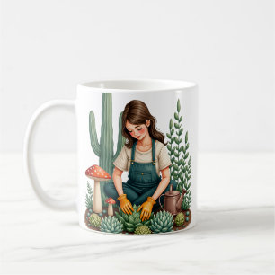 Pflanzeneltern Pilzsammlung Gartenpflege Sukkulent Kaffeetasse