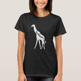 Pflanzenfresser Giraffe Tier Go Vegan Af Nachricht T-Shirt