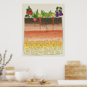 Pflanzengarten Erde Erde Schichten Küchendekor Poster (Küche)