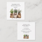 Pflanzenheilkunde Quadratische Visitenkarte (Vorne/Hinten)