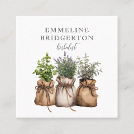 Pflanzenheilkunde Quadratische Visitenkarte