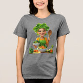 Pflanzenkoch – Kochen mit Liebe Tri-Blend Shirt (Vorderseite)